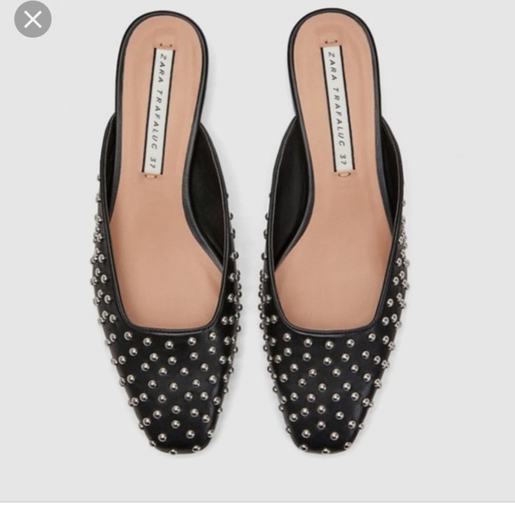 zara studded mules